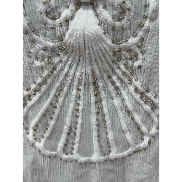 Lilly Pulitzer Women’s White Off The Shoulder Beaded Embellished Top Size‎ XS - Picture 3 of 6